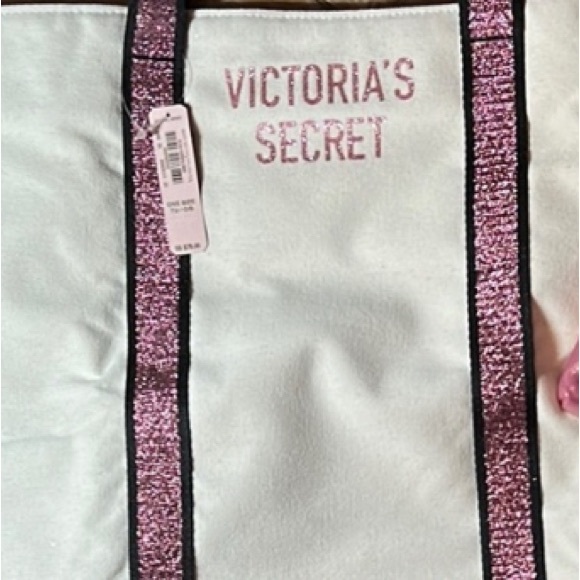 Victoria's Secret Handbags - Victoria's Secret Pink and White Tote Bag